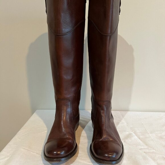 Frye Melissa Button Boots Cognac Size 6 - Picture 8 of 11